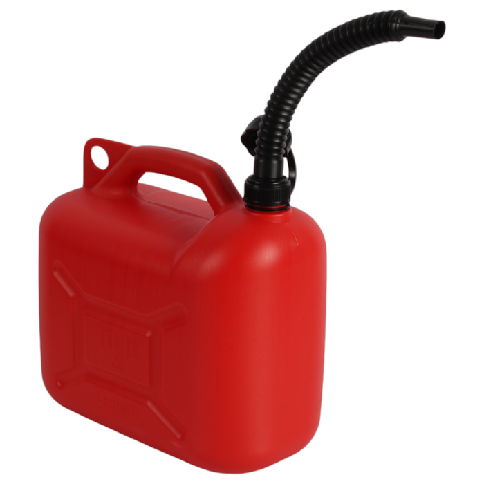 Jolie Max 10L Plastic Fuel Tank Can – Durable Jerry Can for Petrol, Diesel, and Oil Storage with Handle & Flexible Pouring Spout, UN Certified (UN 3H1/Y0.9/150)