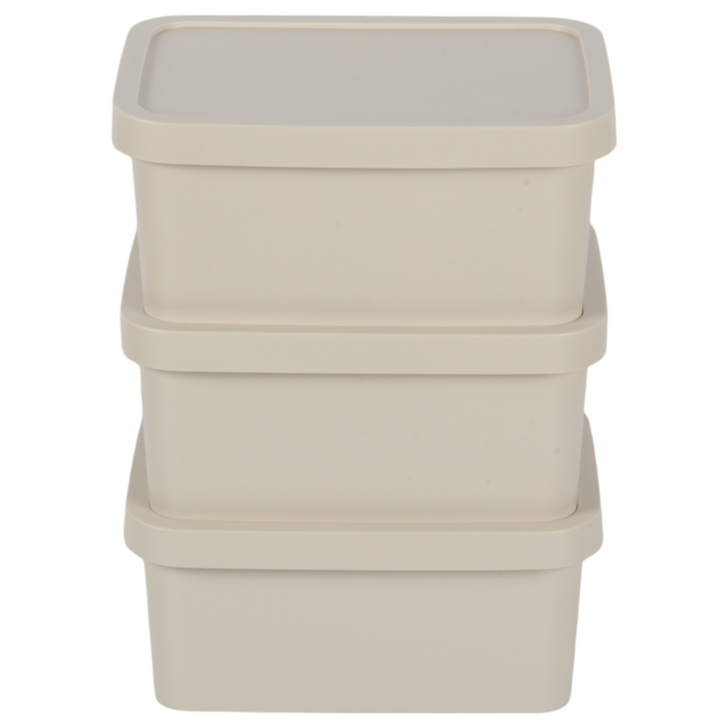 Jolie Max (Pack of 3) 7.5L Smart Storage Box – Stackable & Nestable Plastic Organizer. Space-Saving & Stylish Solution.