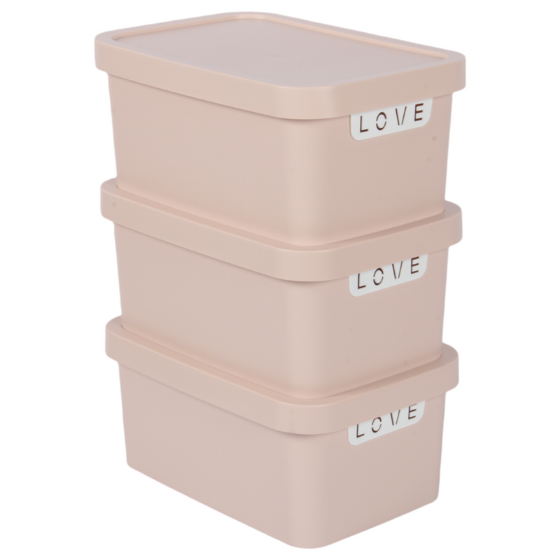 Jolie Max (Pack of 3) 7.5L Smart Storage Box – Stackable & Nestable Plastic Organizer. Space-Saving & Stylish Solution.