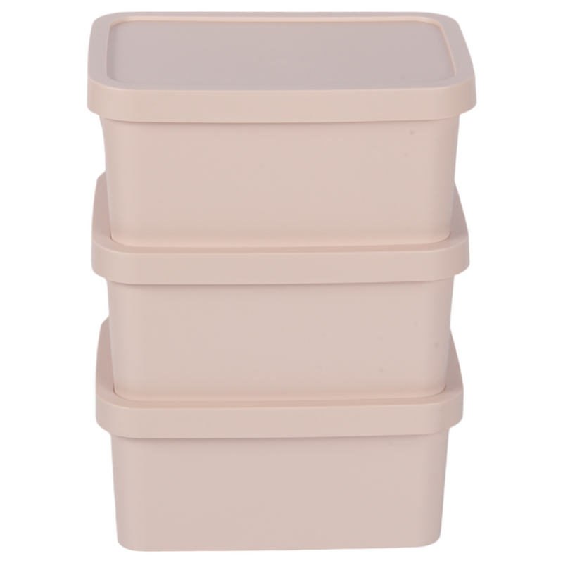 Jolie Max (Pack of 3) 7.5L Smart Storage Box – Stackable & Nestable Plastic Organizer. Space-Saving & Stylish Solution.