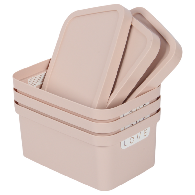 Jolie Max (Pack of 3) 7.5L Smart Storage Box – Stackable & Nestable Plastic Organizer. Space-Saving & Stylish Solution.