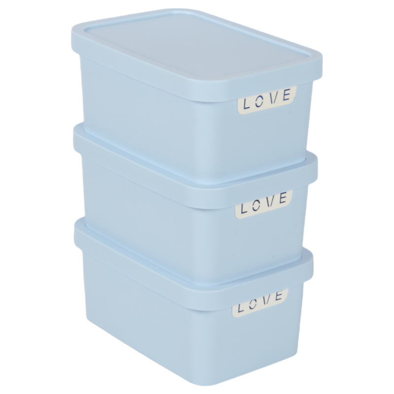 Jolie Max (Pack of 3) 7.5L Smart Storage Box – Stackable & Nestable Plastic Organizer. Space-Saving & Stylish Solution.