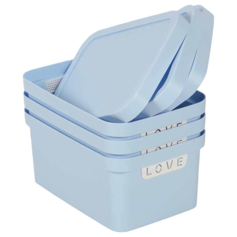 Jolie Max (Pack of 3) 7.5L Smart Storage Box – Stackable & Nestable Plastic Organizer. Space-Saving & Stylish Solution.