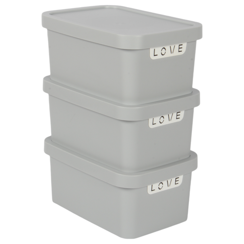 Jolie Max (Pack of 3) 7.5L Smart Storage Box – Stackable & Nestable Plastic Organizer. Space-Saving & Stylish Solution.