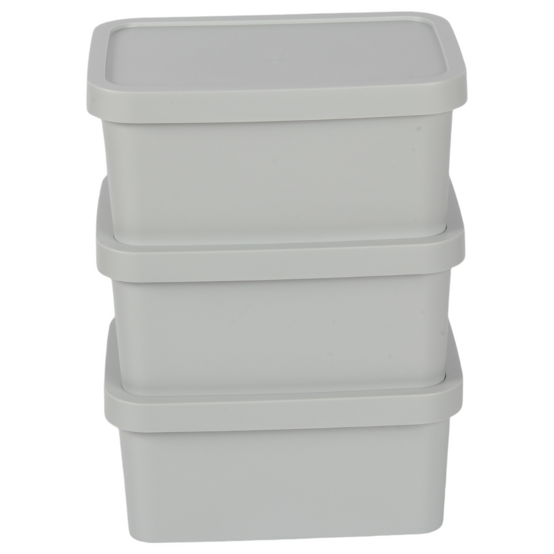 Jolie Max (Pack of 3) 7.5L Smart Storage Box – Stackable & Nestable Plastic Organizer. Space-Saving & Stylish Solution.