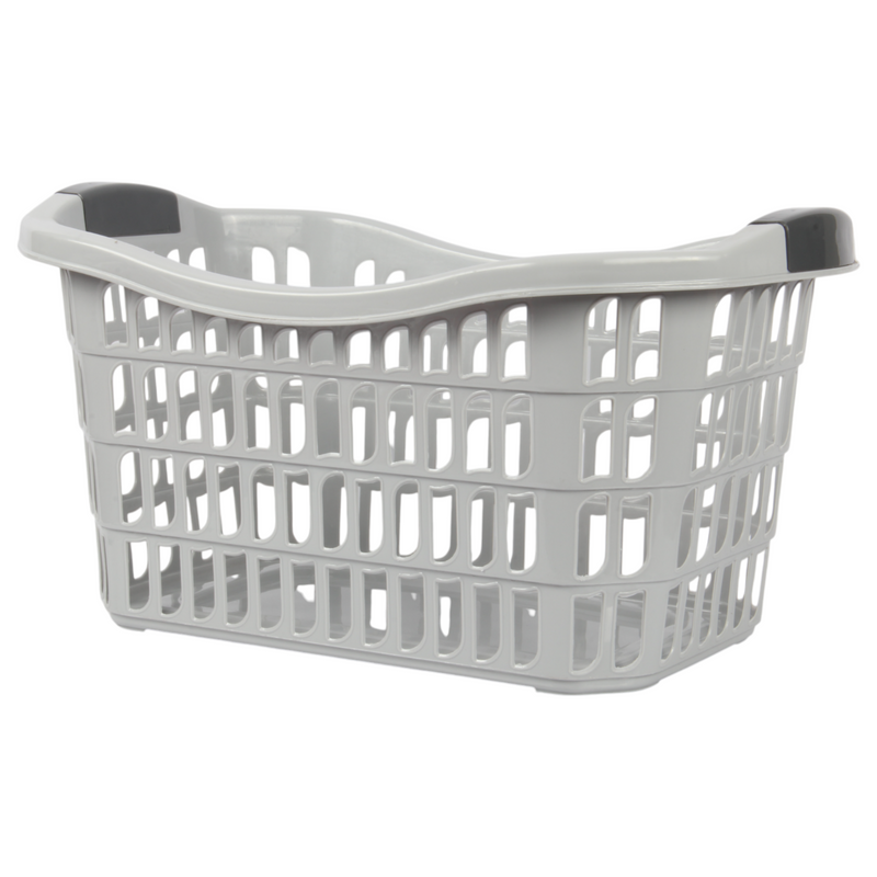 Jolie Max 50L Rectangular Plastic Laundry Baskets. (Pack of 2)