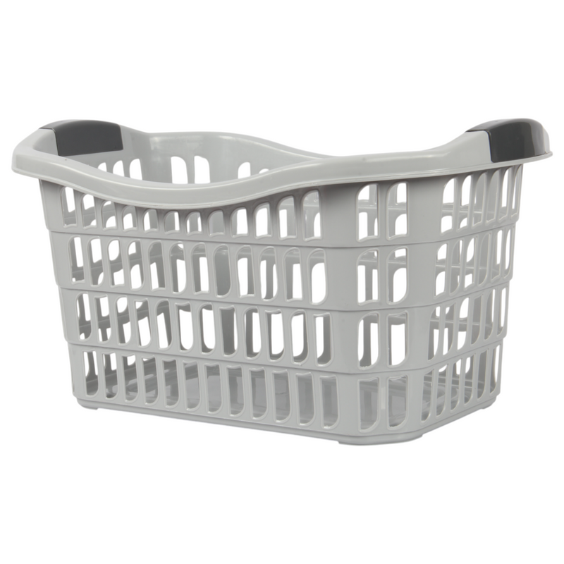 Jolie Max 50L Rectangular Plastic Laundry Baskets. (Pack of 2)