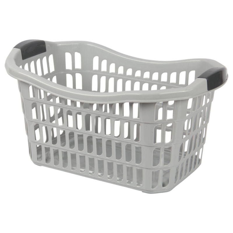 Jolie Max 50L Rectangular Plastic Laundry Baskets. (Pack of 2)