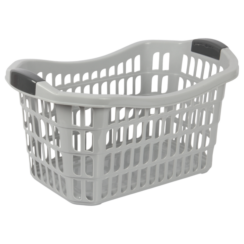 Jolie Max 50L Rectangular Plastic Laundry Baskets. (Pack of 2)