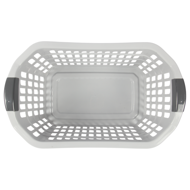 Jolie Max 50L Rectangular Plastic Laundry Baskets. (Pack of 2)