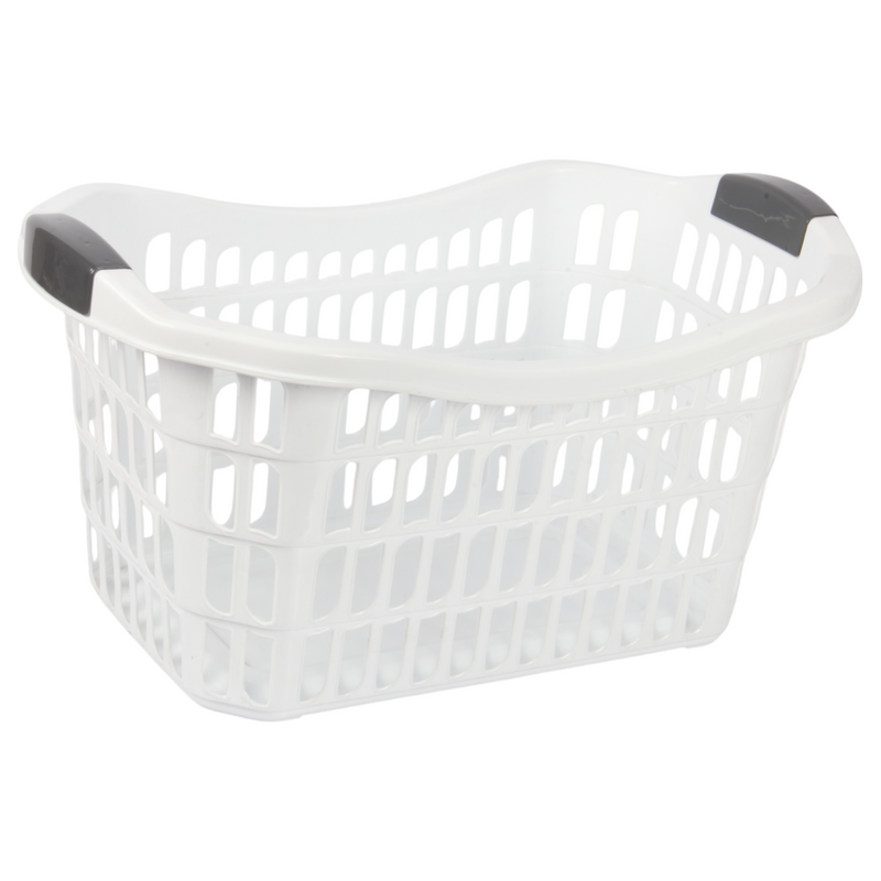 Jolie Max 50L Rectangular Plastic Laundry Baskets. (Pack of 2)