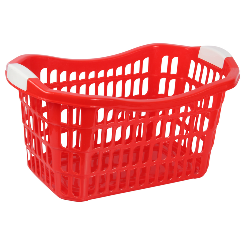 Jolie Max 50L Rectangular Plastic Laundry Baskets. (Pack of 2)