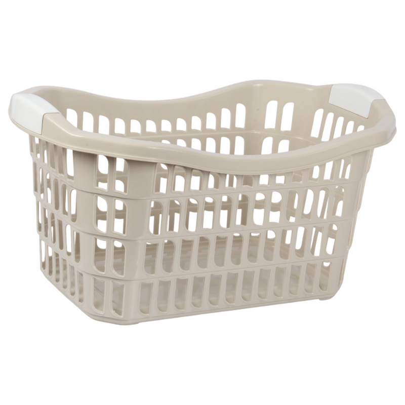 Jolie Max 50L Rectangular Plastic Laundry Baskets. (Pack of 2)