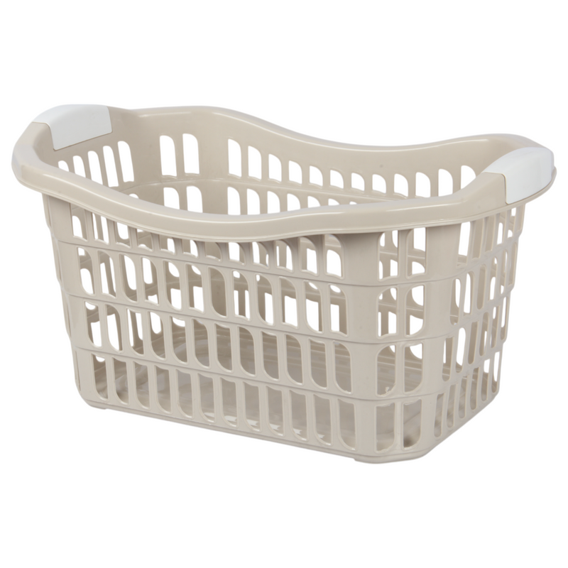 Jolie Max 50L Rectangular Plastic Laundry Baskets. (Pack of 2)