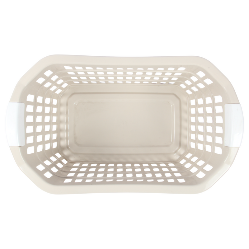 Jolie Max 50L Rectangular Plastic Laundry Baskets. (Pack of 2)