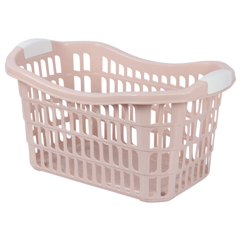 Jolie Max 50L Rectangular Plastic Laundry Baskets. (Pack of 2)