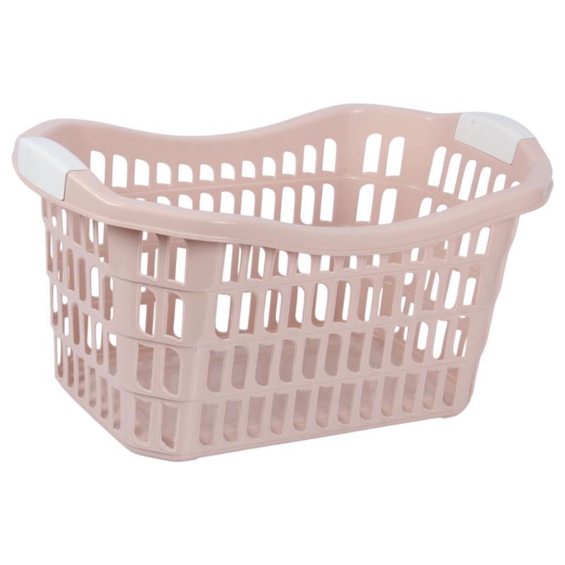 Jolie Max 50L Rectangular Plastic Laundry Baskets. (Pack of 2)