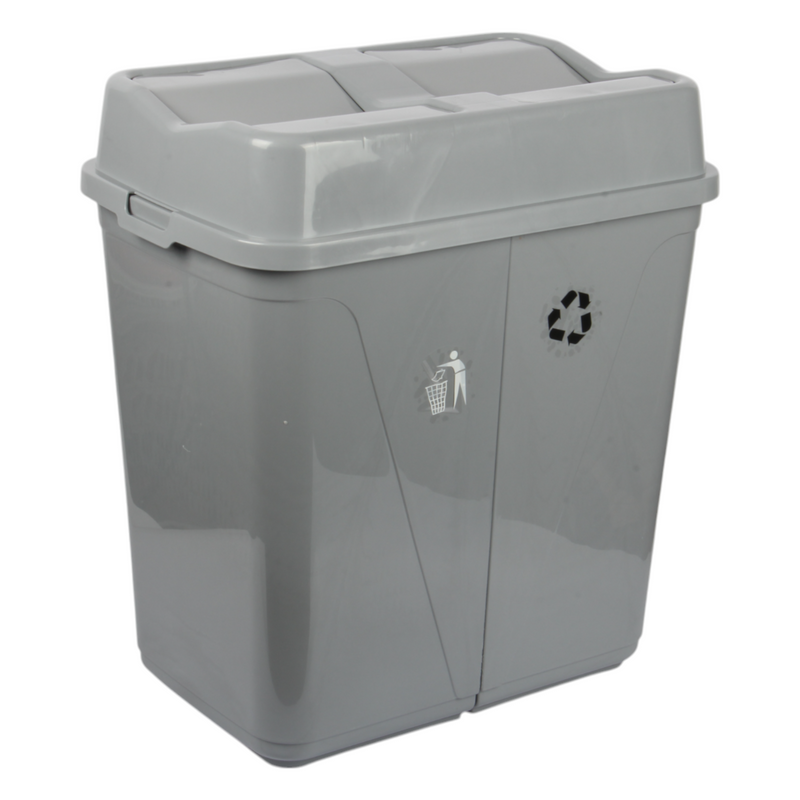 Dual Compartment Rubbish Waste Bin - 100L