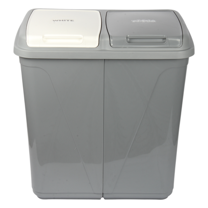 Dual Compartment Laundry / Waste Recycling Bin - 90L