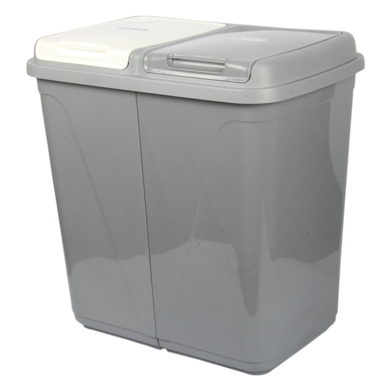 Dual Compartment Laundry / Waste Recycling Bin - 90L