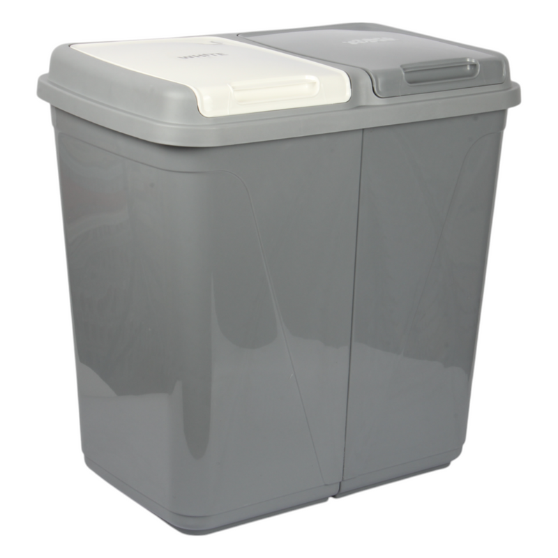 Dual Compartment Laundry / Waste Recycling Bin - 90L