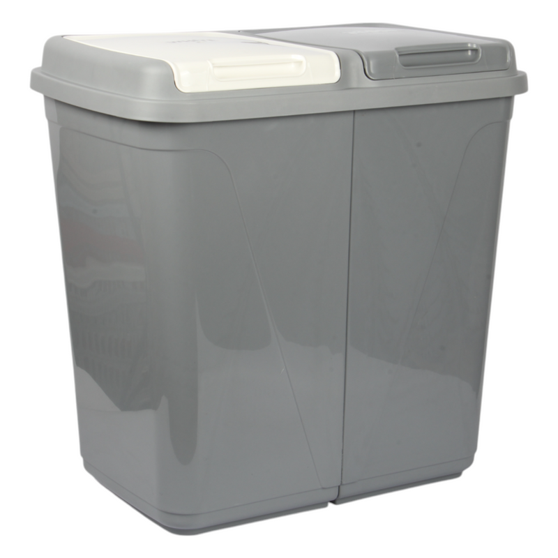 Dual Compartment Laundry / Waste Recycling Bin - 90L