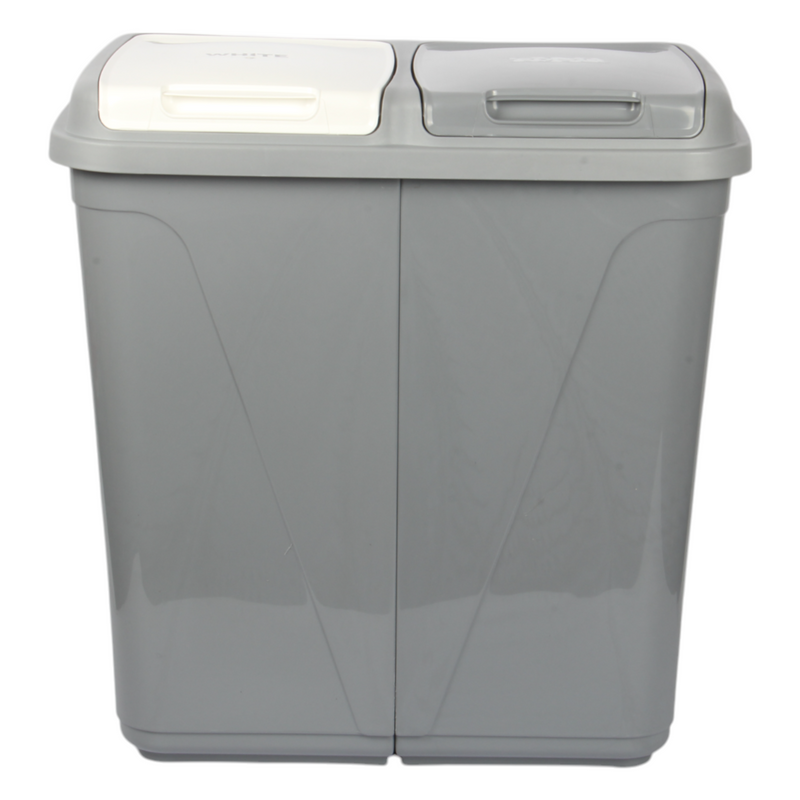 Dual Compartment Laundry / Waste Recycling Bin - 90L