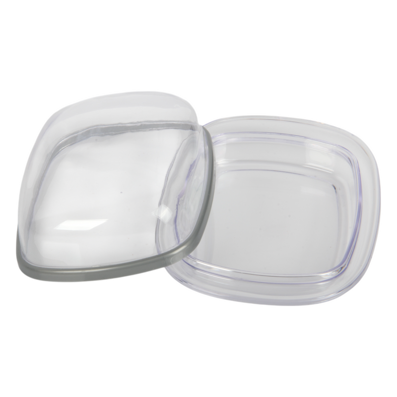 4 Pack Butter Dish with Lid – Clear Plastic Butter Keepers for Fridge & Kitchen Storage (BPA Free)