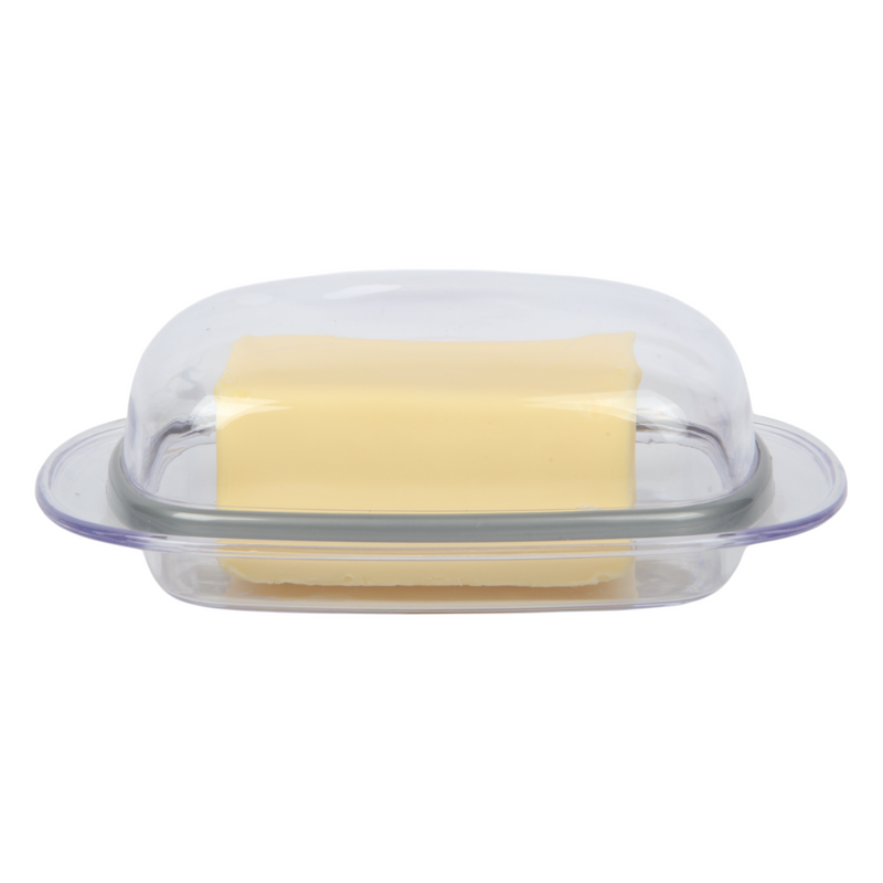 4 Pack Butter Dish with Lid – Clear Plastic Butter Keepers for Fridge & Kitchen Storage (BPA Free)