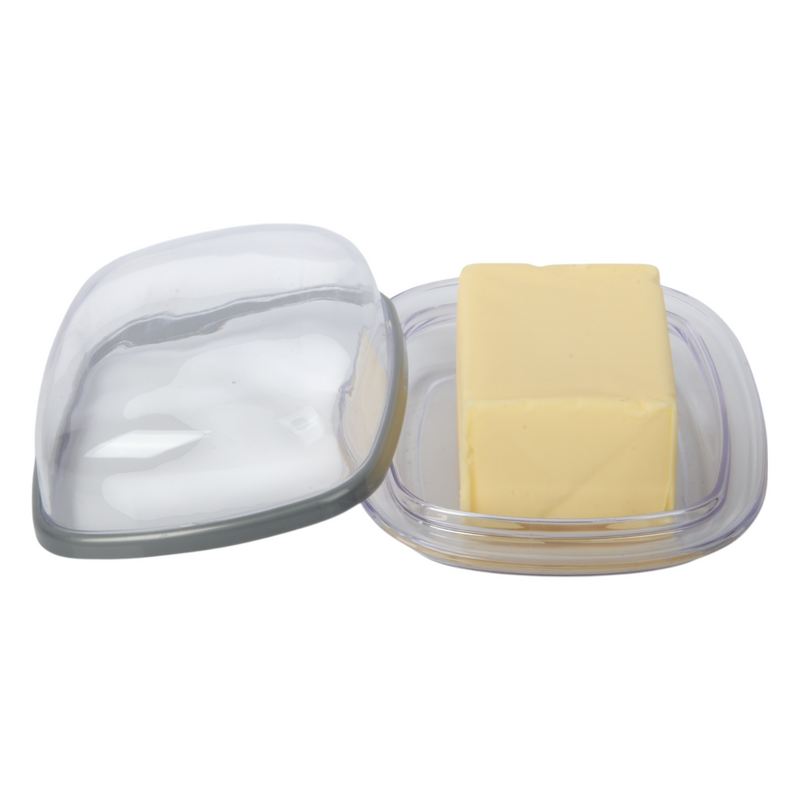 4 Pack Butter Dish with Lid – Clear Plastic Butter Keepers for Fridge & Kitchen Storage (BPA Free)