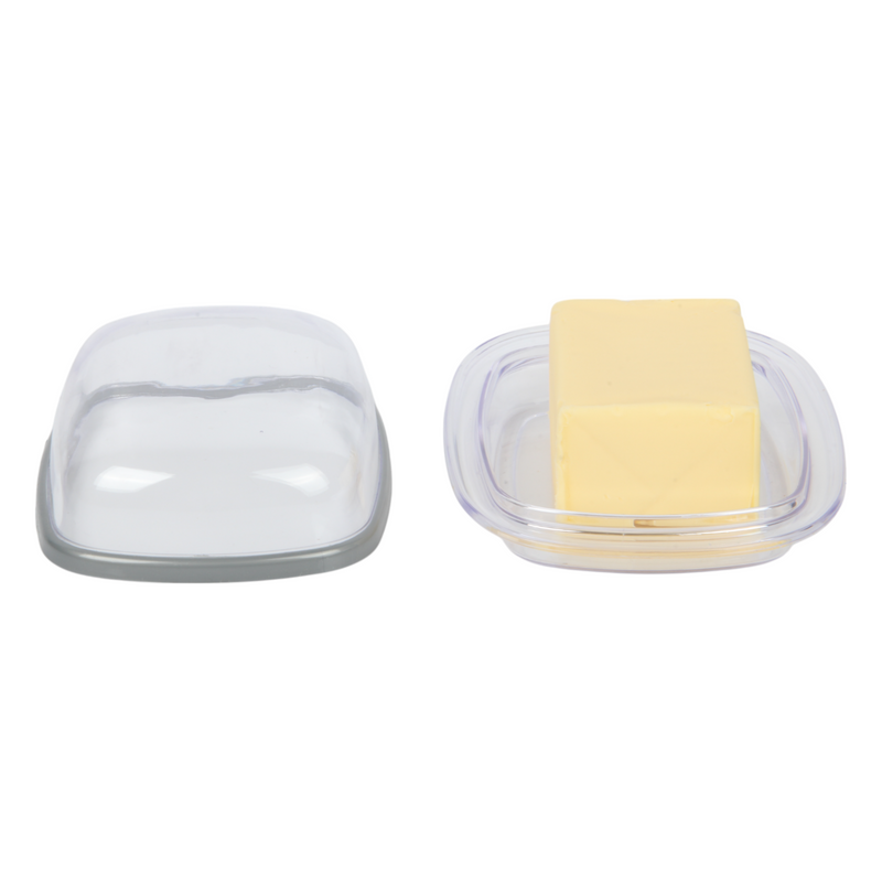 4 Pack Butter Dish with Lid – Clear Plastic Butter Keepers for Fridge & Kitchen Storage (BPA Free)