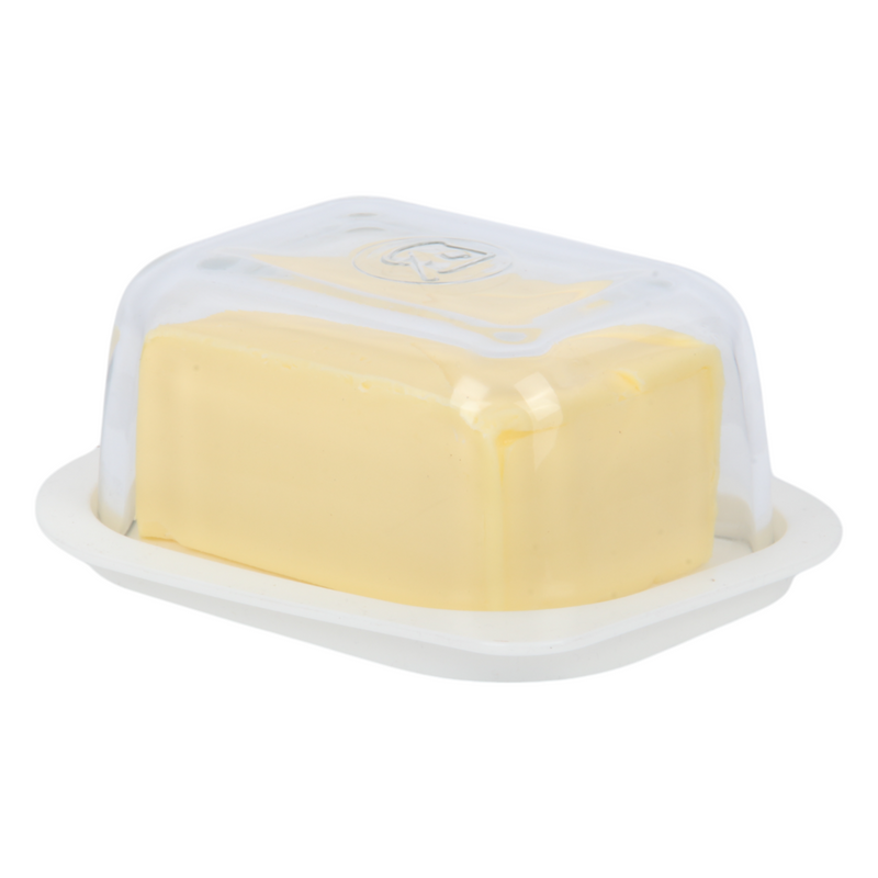 4x Glass Food Storage Container. Butter Dish with Lid. (405 cc/ml)