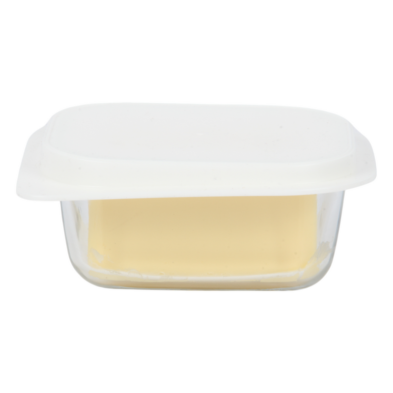 4x Glass Food Storage Container. Butter Dish with Lid. (405 cc/ml)