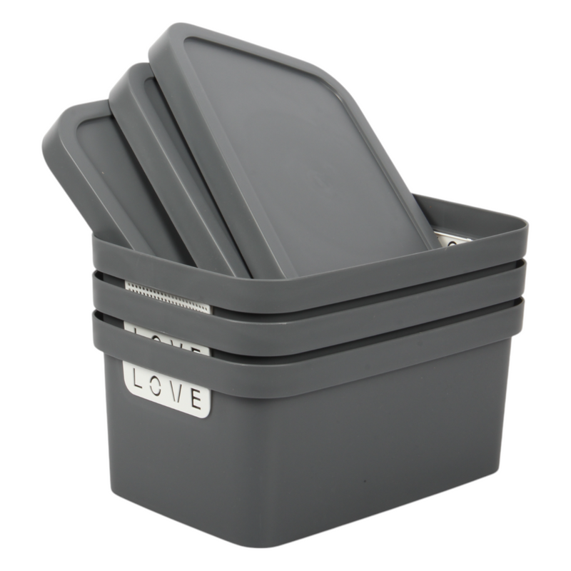 Jolie Max (Pack of 3) 7.5L Smart Storage Box – Stackable & Nestable Plastic Organizer. Space-Saving & Stylish Solution.