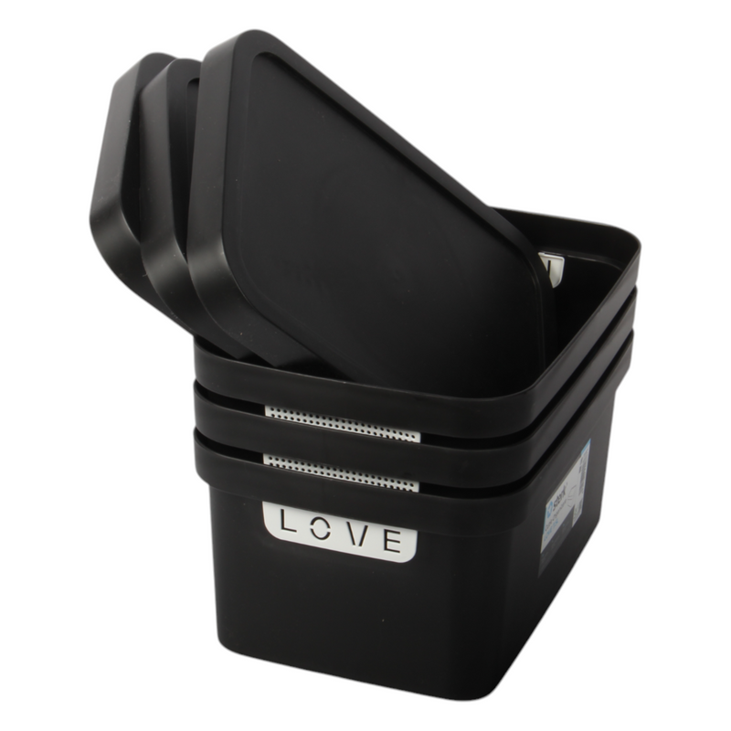 Jolie Max (Pack of 3) 7.5L Smart Storage Box – Stackable & Nestable Plastic Organizer. Space-Saving & Stylish Solution.
