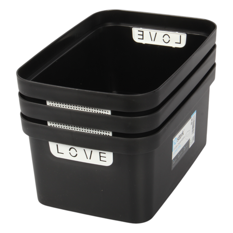 Jolie Max (Pack of 3) 7.5L Smart Storage Box – Stackable & Nestable Plastic Organizer. Space-Saving & Stylish Solution.