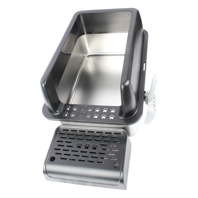 JOLIE MAX Stainless Steel Cat Litter Box – Extra Large, High-Sided & Leak-Proof (60x40x30cm) | Durable, Non-Stick Metal Tray with Lid, Scoop & Mats (Copy)