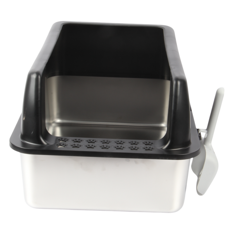 JOLIE MAX Stainless Steel Cat Litter Box – Extra Large, High-Sided & Leak-Proof (60x40x30cm) | Durable, Non-Stick Metal Tray with Lid, Scoop & Mats (Copy)