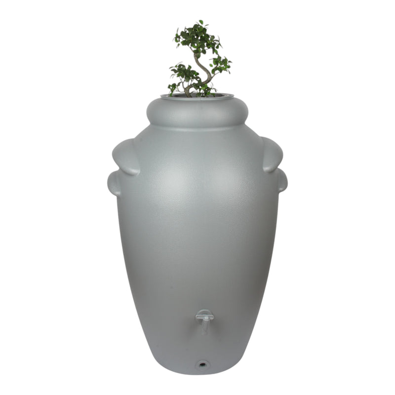 Jolie Max 350L Decorative Rain Water Butt. Amphora Style Water Collector with Tap & Flower Pot. Durable Garden Water Tank – 80 x 70 x 120 cm