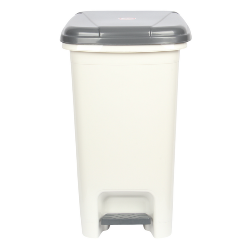 25L Slim Pedal Bin White & Grey