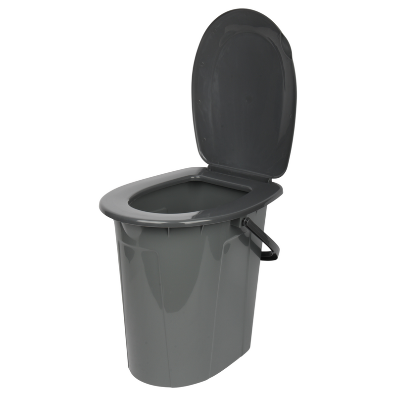 24L Portable Camping Toilet – Bucket-Style Loo (HDPE), 41×35×42.5 cm