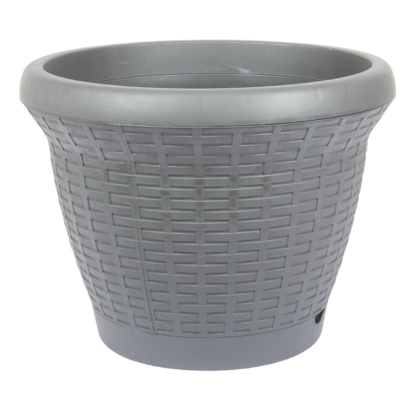 Round Rattan Style Flower Pots. (25L)