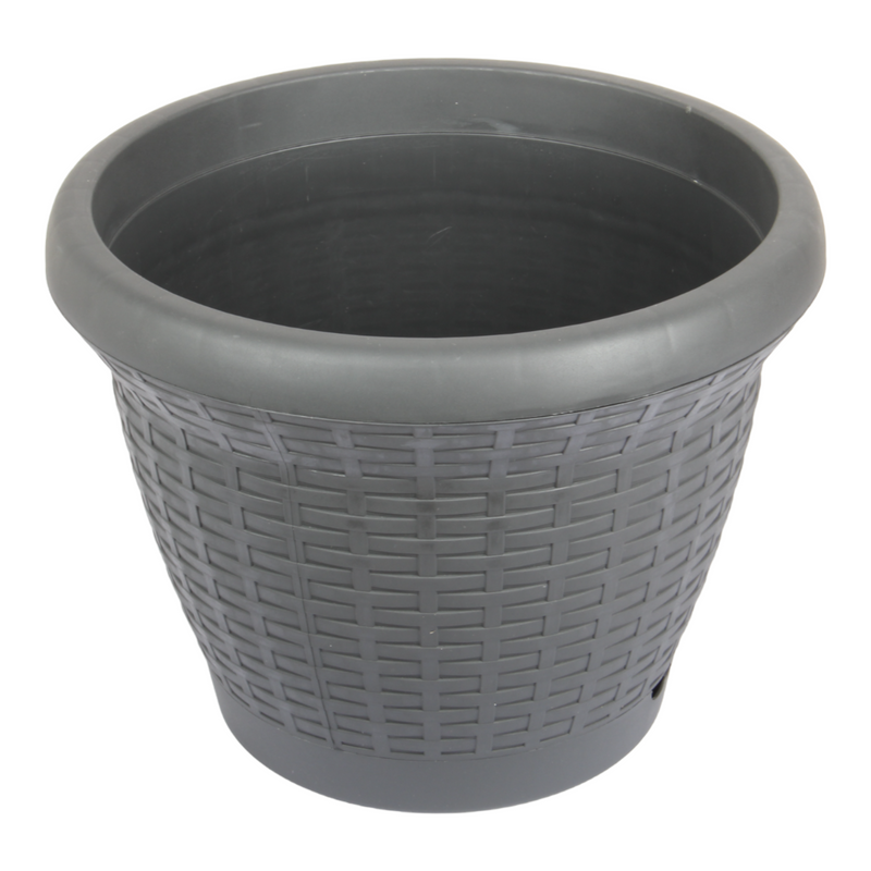 Round Rattan Style Flower Pots. (15L)