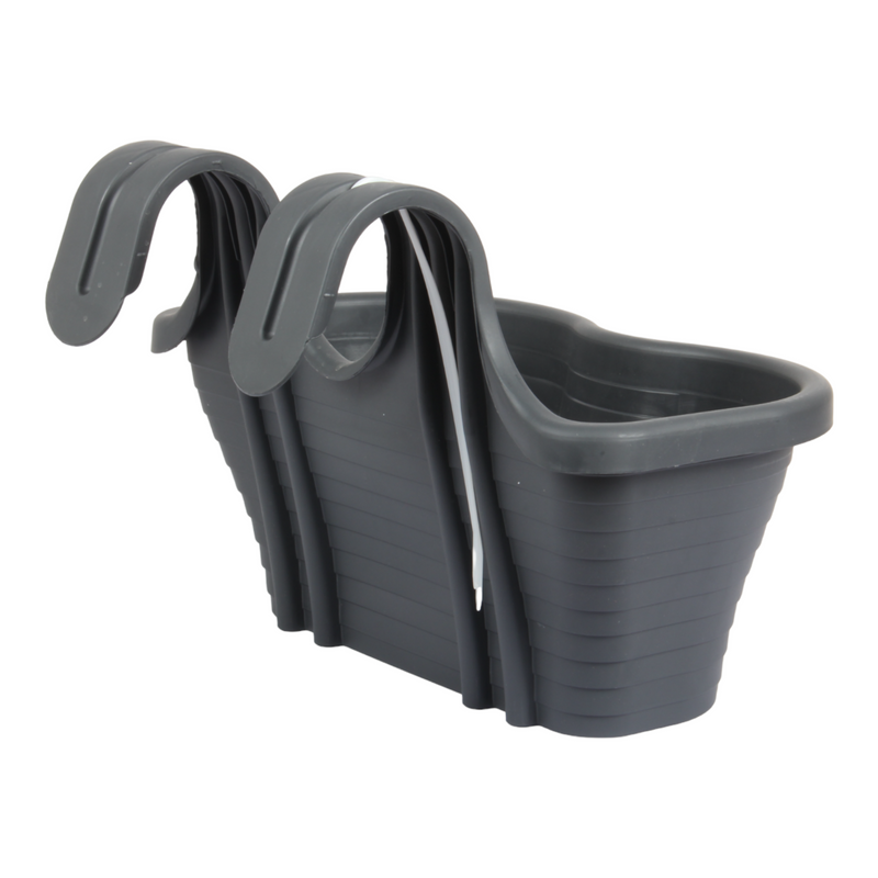 2x Hanging Balcony Flower Pots. (6.5L)