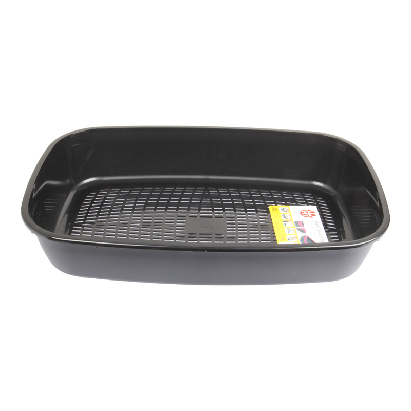 Cat Litter Tray with Sieve. Sifting Litter Box. (Black & Grey)