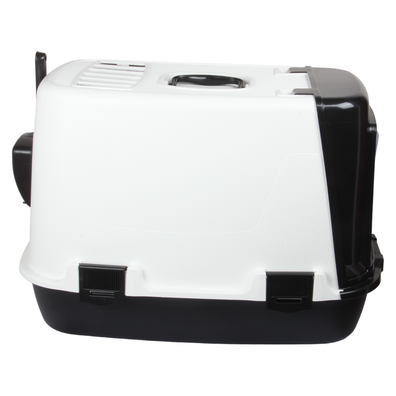 Pet Hooded Litter Tray Box with Scoop. Carbon Filter Litter Box.