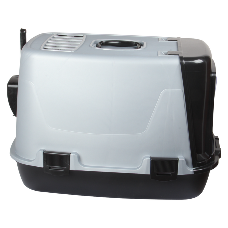 Pet Hooded Litter Tray Box with Scoop. Carbon Filter Litter Box.