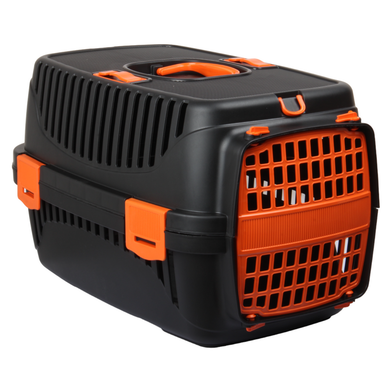 Small Pet Carrier. (Black & Orange)