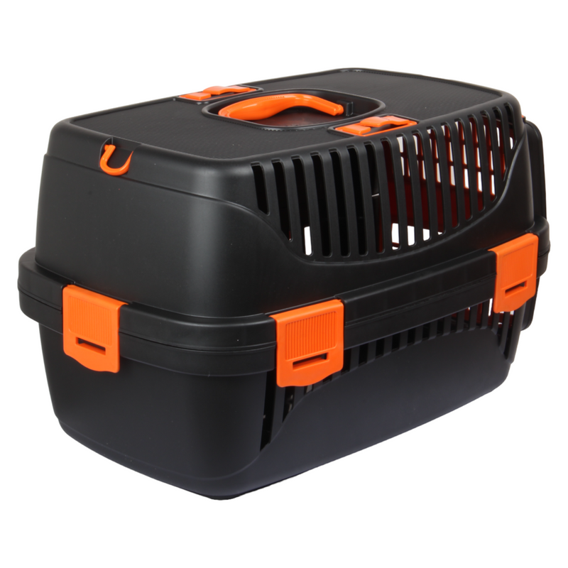 Small Pet Carrier. (Black & Orange)