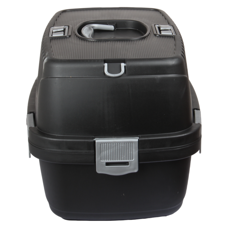 Small Plastic Pet Carrier. (BLACK)
